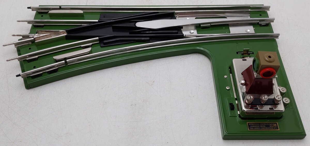 MTH 11-99075 Standard Gauge Tinplate Green 72 Inch Remote LH Switch EX/Box