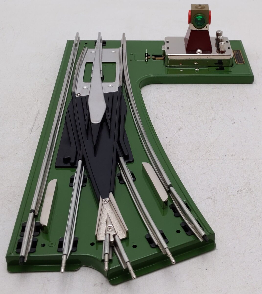 MTH 11-99075 Standard Gauge Tinplate Green 72 Inch Remote LH Switch EX/Box