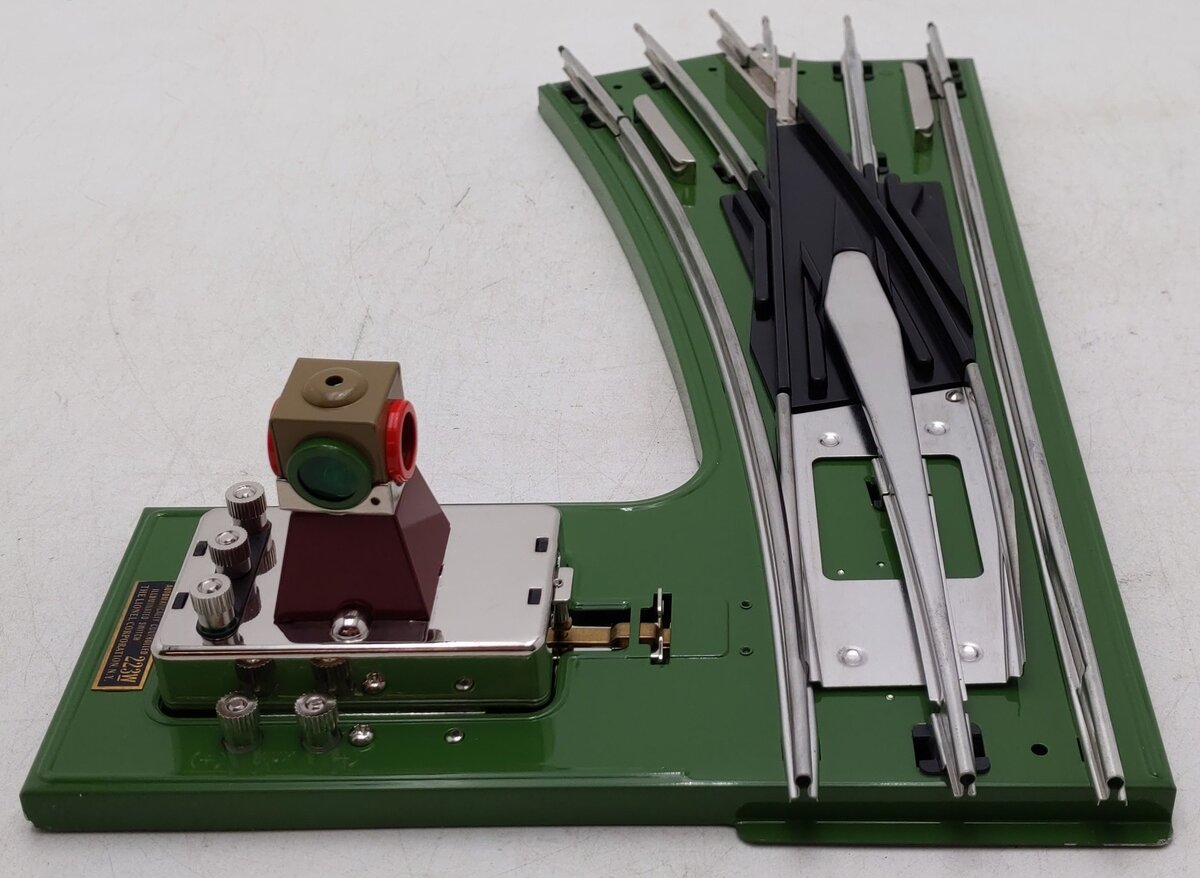 MTH 11-99075 Standard Gauge Tinplate Green 72 Inch Remote LH Switch EX/Box