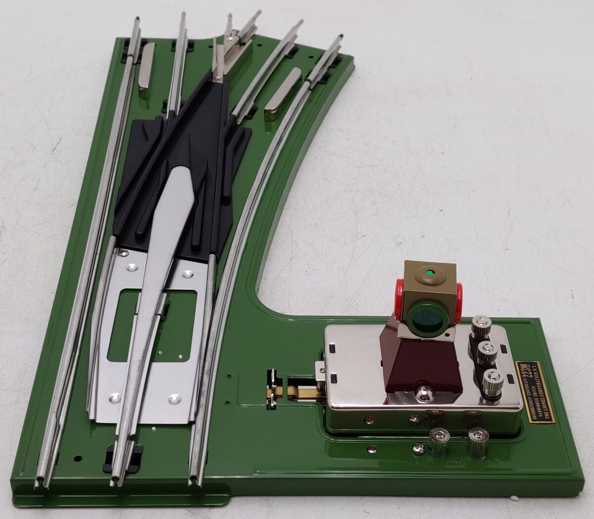 MTH 11-99074 Standard Gauge Tinplate Green 72 Inch Remote RH Switch EX/Box