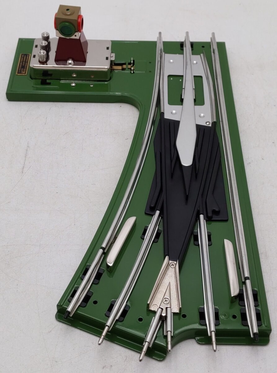 MTH 11-99074 Standard Gauge Tinplate Green 72 Inch Remote RH Switch EX/Box