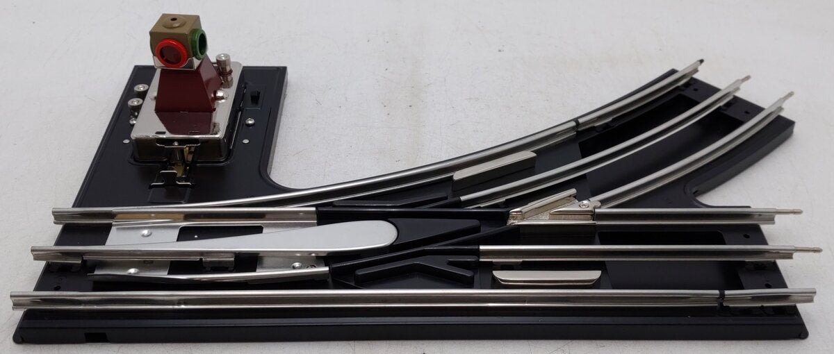 MTH 11-99047 Standard Gauge Tinplate Black Left Hand 42 Inch Remote Switch Track EX/Box