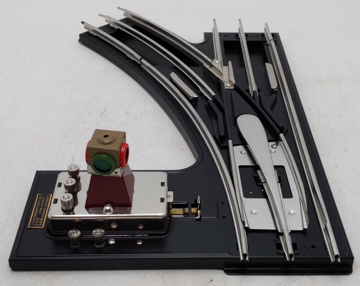 MTH 11-99047 Standard Gauge Tinplate Black Left Hand 42 Inch Remote Switch Track EX/Box