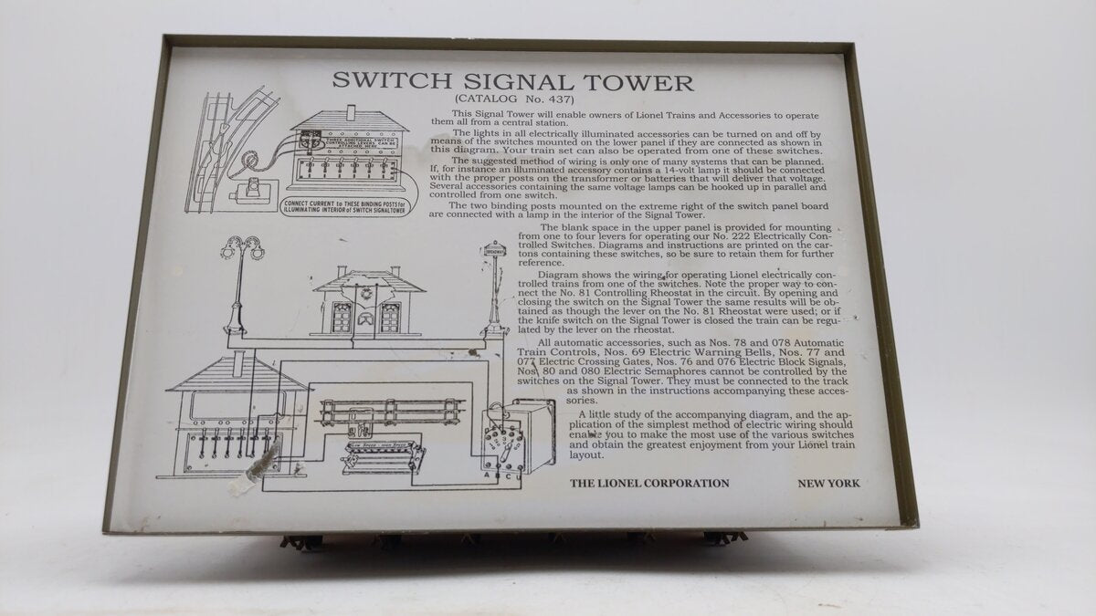 MTH 10-1121 Standard Gauge Switch Tower #437 EX