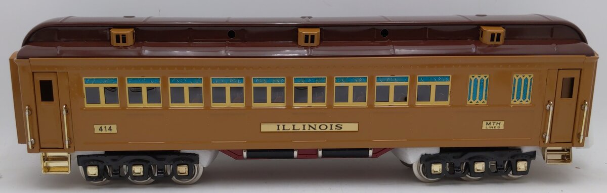 MTH 10-1136 Standard Gauge Illinois Brown State Passenger Car LN
