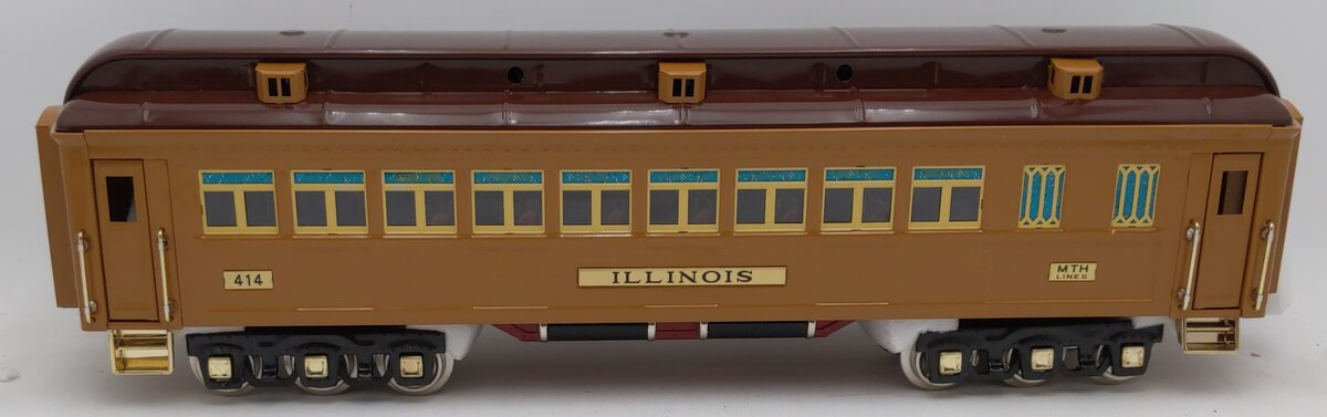 MTH 10-1136 Standard Gauge Illinois Brown State Passenger Car LN