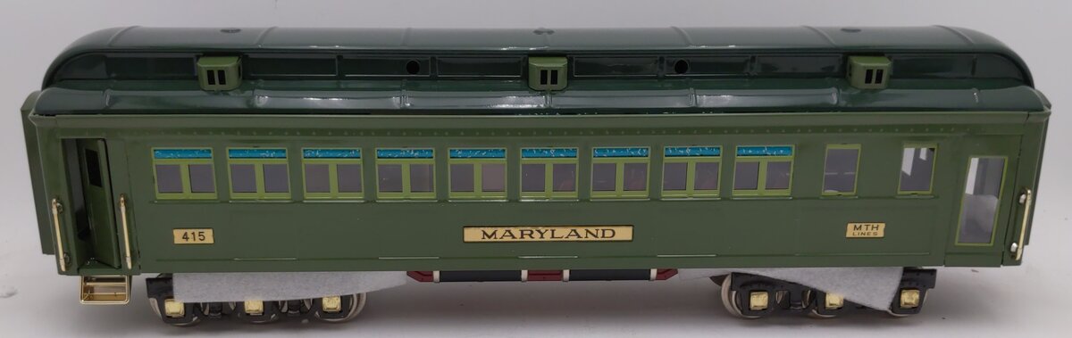 MTH 10-5033 Standard Gauge Solarium State Car Two-Tone Green EX