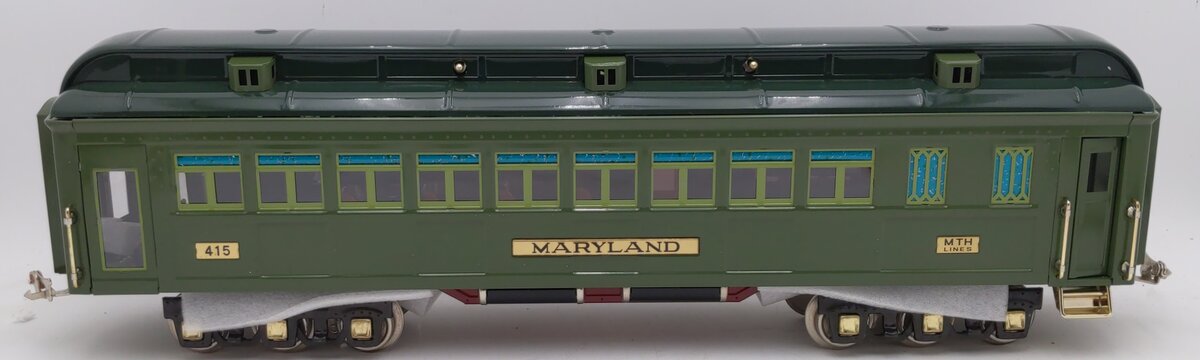MTH 10-5033 Standard Gauge Solarium State Car Two-Tone Green EX