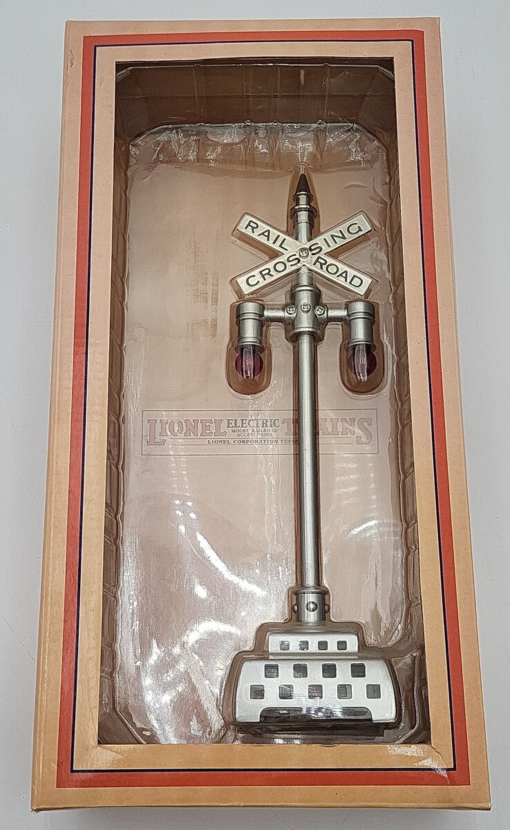 Lionel 11-90108 Metal Silver Flashing RR Signal LN/Box