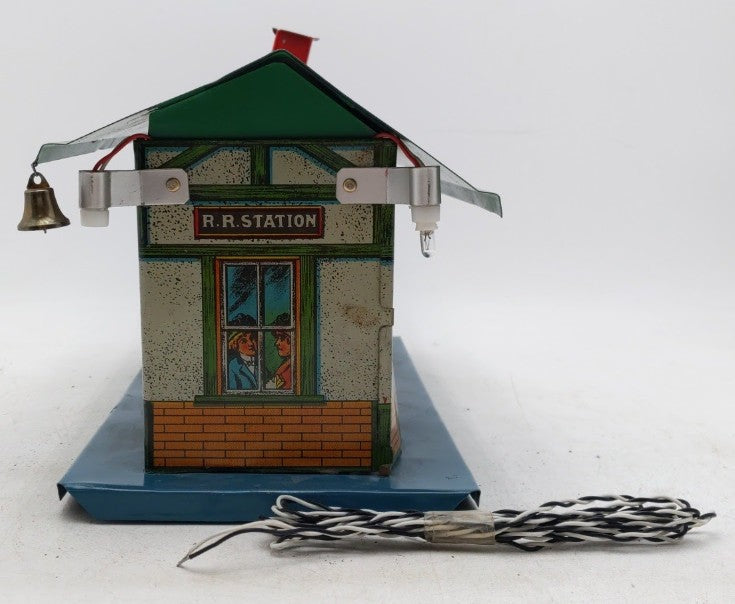 Ives 114 Vintage O Tin Lithographed Train Station Passenger Ticket Office VG