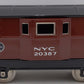 MTH 11-30223 Std Gauge New York Central Bay Window Caboose #20387 EX
