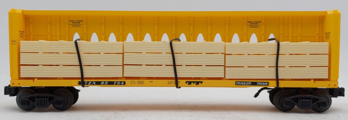 Lionel 2043063 O Trailer Train Standard Centerbeam Flatcar #83754 EX/Box