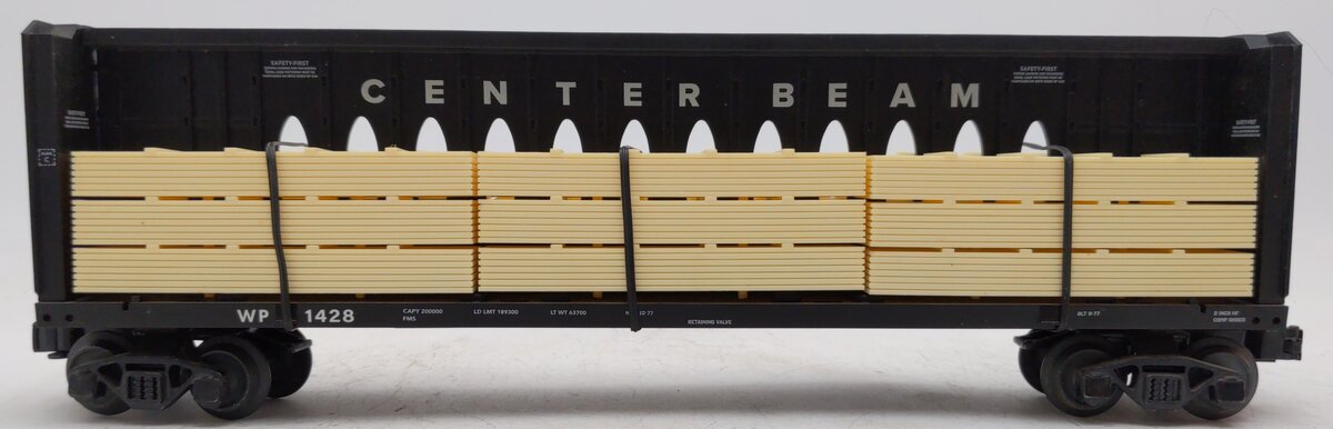 Lionel 2043084 O Western Pacific Centerbeam Flatcar #1428 EX/Box