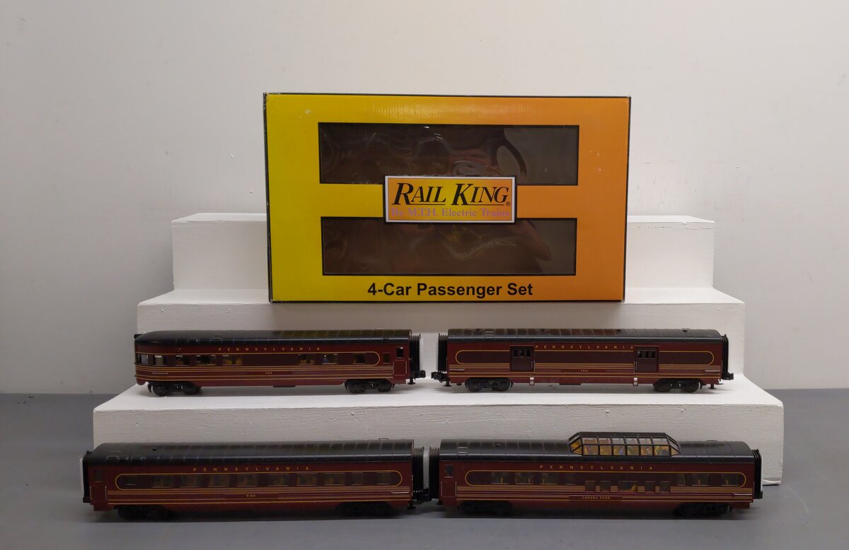 MTH 30-68090 O Pennsylvania 60' Streamlined Passenger Car Set (Set of 4) LN/Box