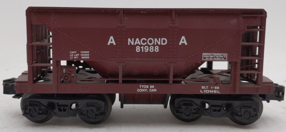 Lionel 6-17872 O Gauge TTOS 1988 Convention Anaconda Ore Car #81988 EX/Box