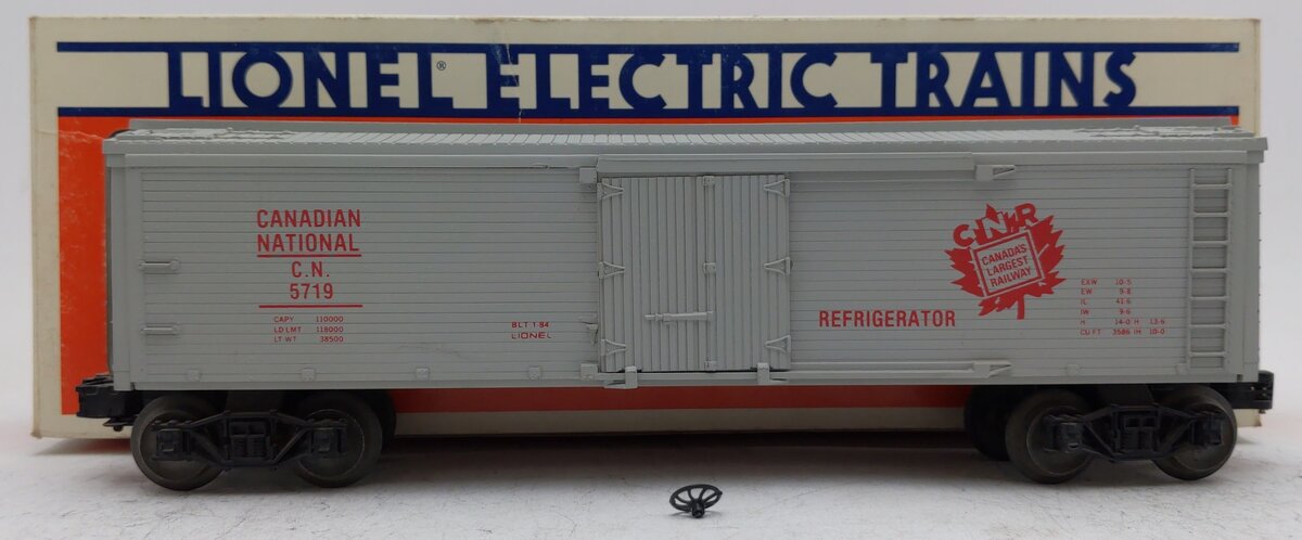 Lionel 6-5719 O Gauge Canadian National Woodside Reefer Car #5719 VG/Box