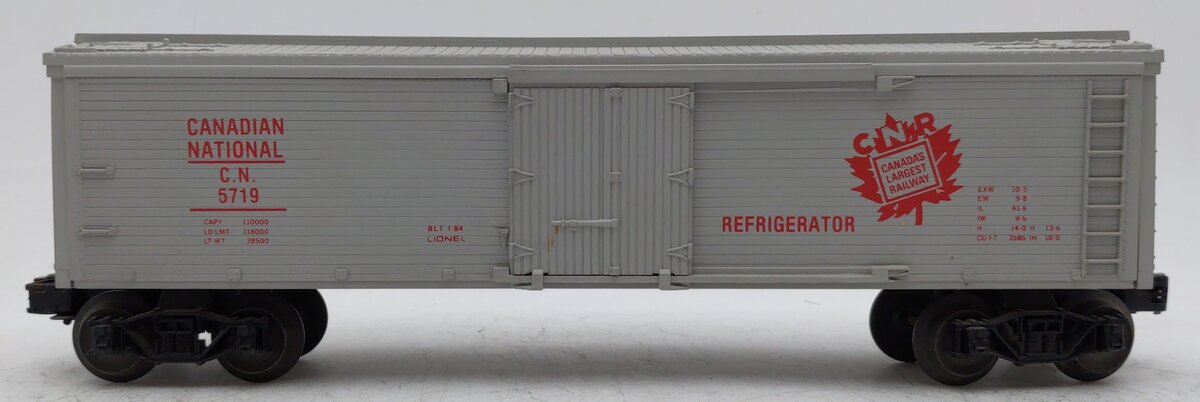 Lionel 6-5719 O Gauge Canadian National Woodside Reefer Car #5719 VG/Box