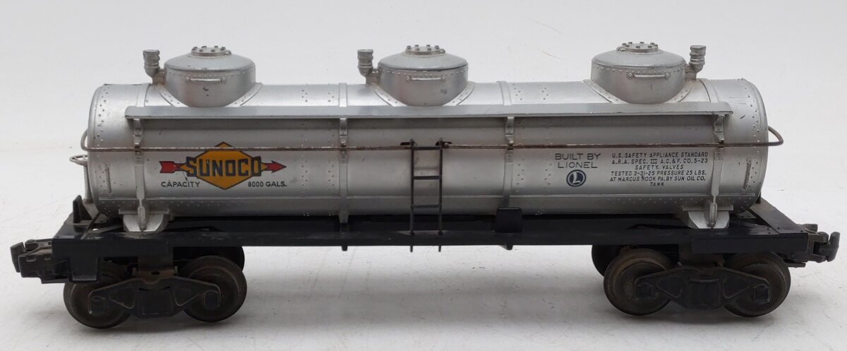 Lionel 6-6415 O Gauge Sunoco Triple-Dome Tank Car #6415 VG