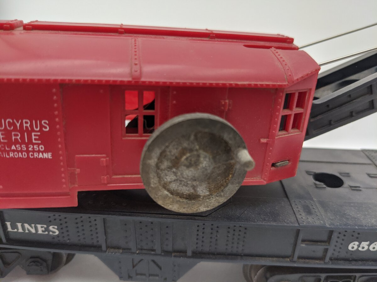 Lionel 6560 Vintage O  Lionel Lines Crane Car - Blank Frame Version VG