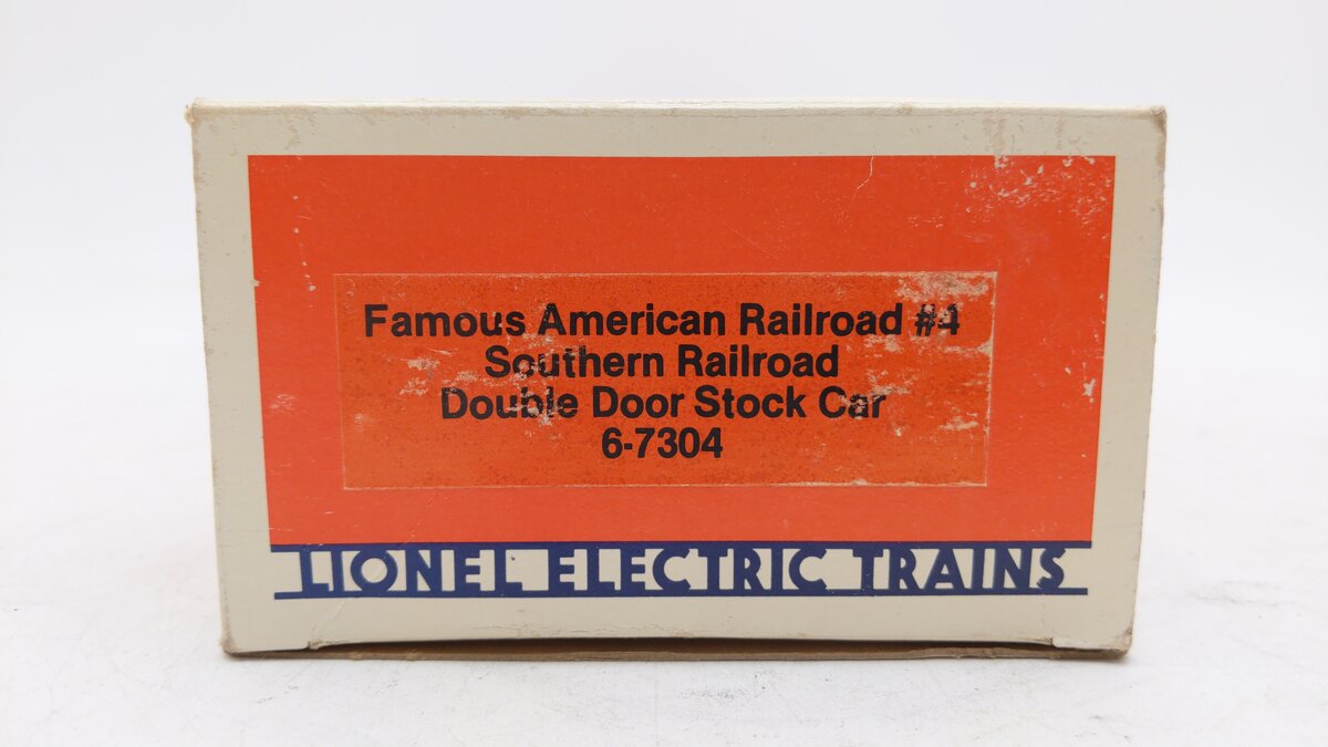 Lionel 6-7304 O Gauge Southern Double Door Stock Car #7304 VG/Box