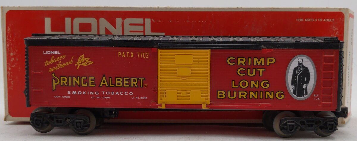 Lionel 6-7702 O Gauge Prince Albert Billboard Boxcar #7702 EX/Box