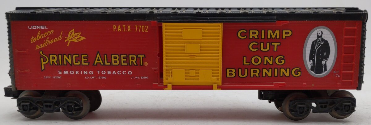 Lionel 6-7702 O Gauge Prince Albert Billboard Boxcar #7702 EX/Box