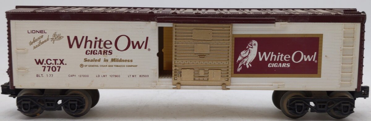 Lionel 6-7707 O Gauge White Owl Cigar Boxcar EX/Box