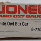 Lionel 6-7707 O Gauge White Owl Cigar Boxcar EX/Box