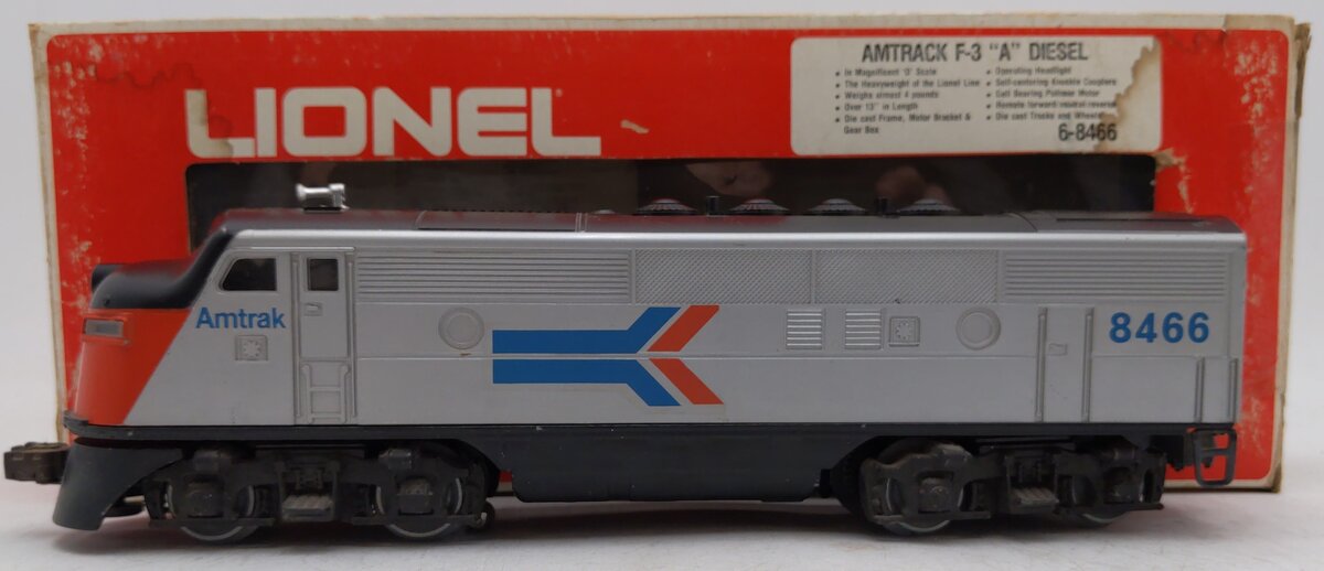 Lionel 6-8466 O Gauge Amtrak F3 A Powered Diesel Locomotive VG/Box
