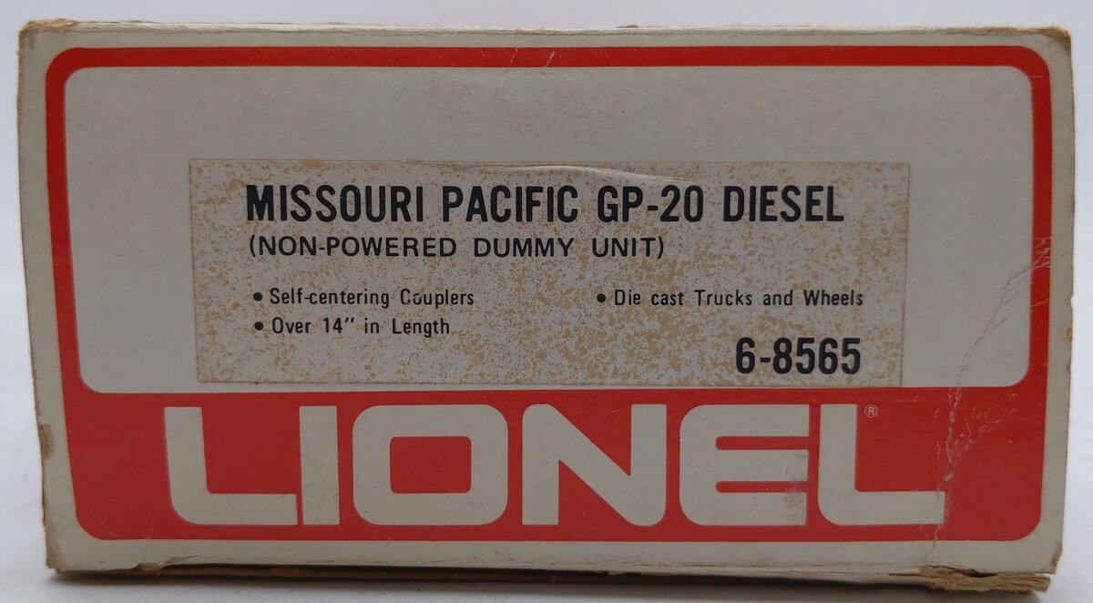 Lionel 6-8565 O Gauge Missouri Pacific GP-20 Dummy Diesel Locomotive EX/Box