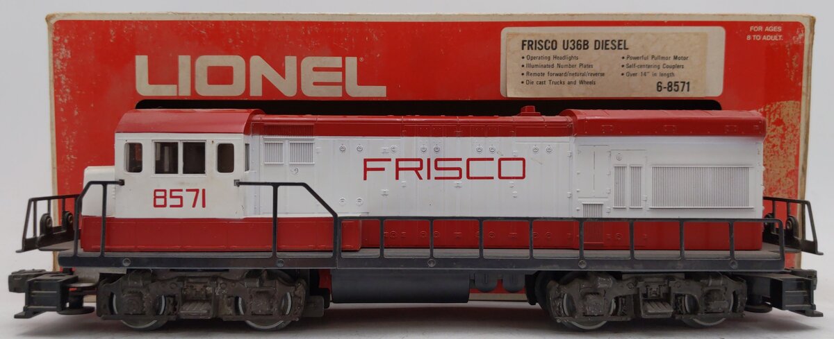 Lionel 6-8571 O Frisco U36B Diesel Locomotive VG/Box