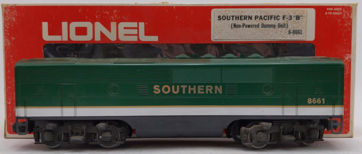 Lionel 6-8661 O Gauge Southern F3 B Non-Powered Diesel Locomotive EX/Box