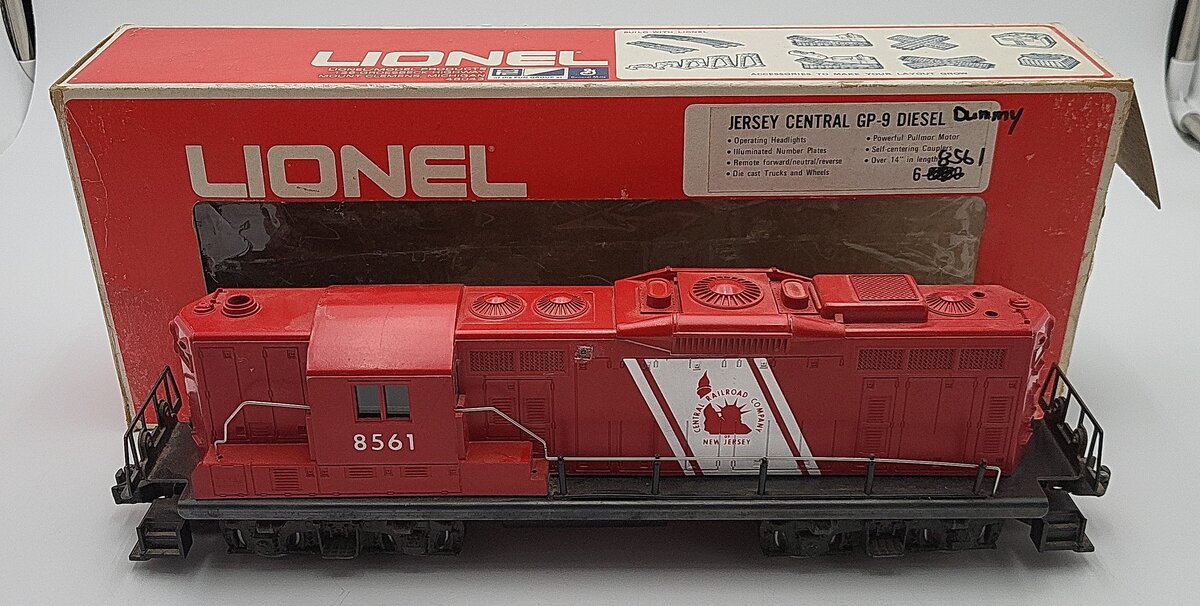 Lionel 6-8561 O Jersey Central GP-9 Non-Powered Diesel Locomotive VG/Box