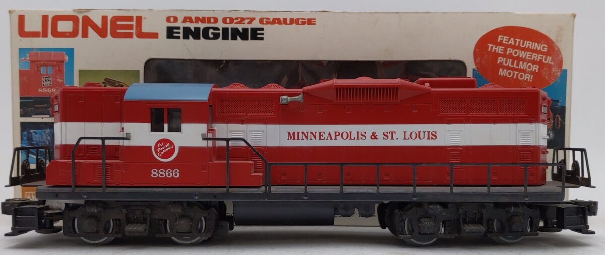 Lionel 6-8866 O Gauge Minneapolis and St. Louis GP-9 Powered Diesel Locomotive VG/Box