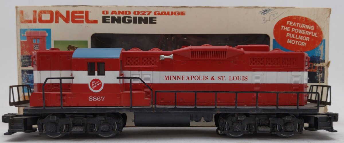 Lionel 6-8867 O Gauge Minneapolis and St. Louis GP9 Non-Powered Diesel Engine VG/Box