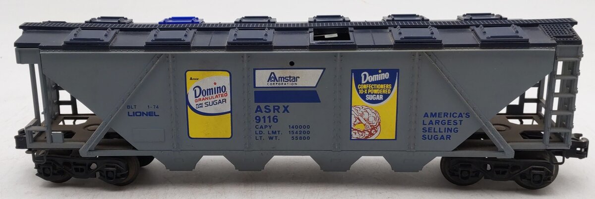 Lionel 6-9116 O Gauge Domino Sugar 4-Bay Hopper #9116 VG