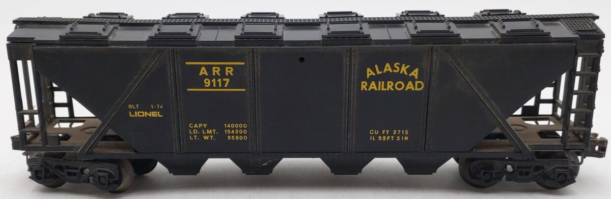 Lionel 6-9117 O Gauge Alaska Railroad Covered Quad Hopper #9117 EX