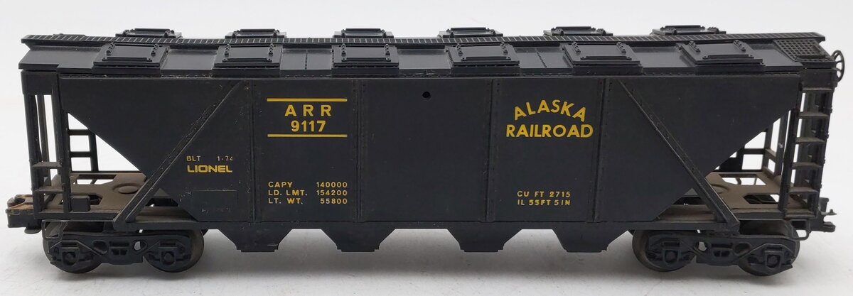 Lionel 6-9117 O Gauge Alaska Railroad Covered Quad Hopper #9117 EX