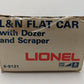 Lionel 6-9121 Louisville & Nashville Flatcar with Dozer & Scraper EX/Box