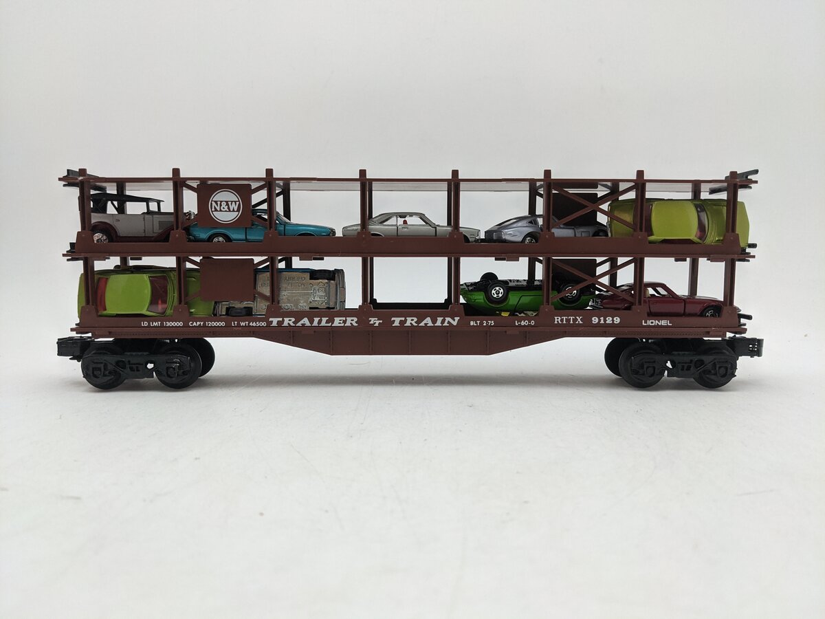 Lionel 6-9129 O Gauge Norfolk & Western Auto Carrier EX/Box