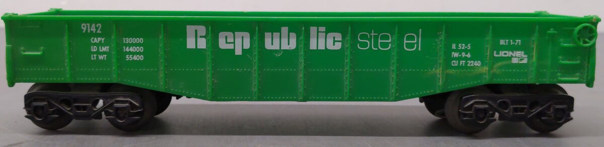 Lionel 6-9142 O-Gauge Republic Steel Gondola VG