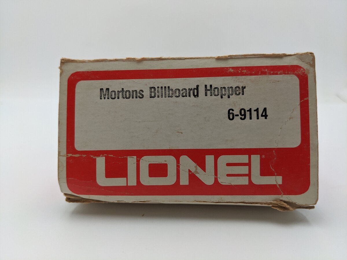 Lionel 6-9114 O Gauge Morton Salt Covered 4-Bay Hopper EX/Box