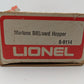 Lionel 6-9114 O Gauge Morton Salt Covered 4-Bay Hopper EX/Box