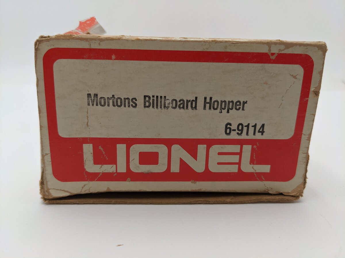 Lionel 6-9114 O Gauge Morton Salt Covered 4-Bay Hopper EX/Box