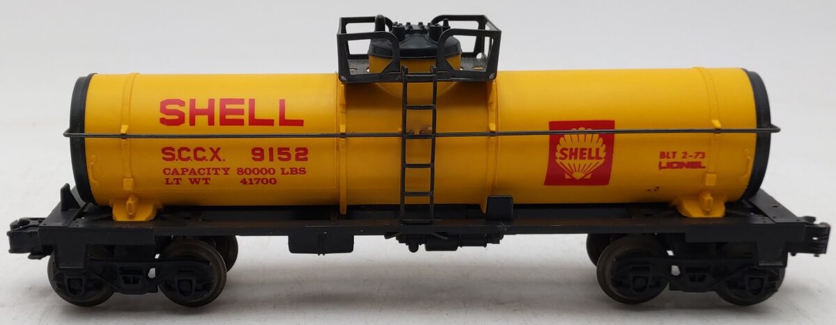 Lionel 6-9152 O Gauge Shell Single Dome Tank Car #9152 VG