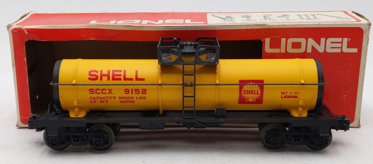 Lionel 6-9152 O Gauge Shell Single Dome Tank Car #9152 VG