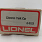 Lionel 6-9153 O Gauge Chevron Single Dome Tank Car EX/Box