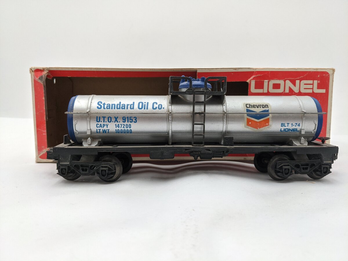 Lionel 6-9153 O Gauge Chevron Single Dome Tank Car EX/Box