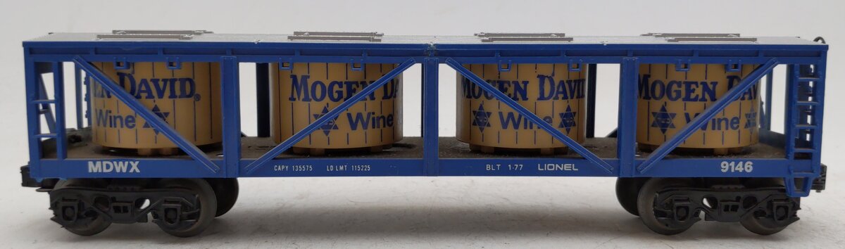 Lionel 6-9146 O Gauge Mogen David Wine Car VG/Box