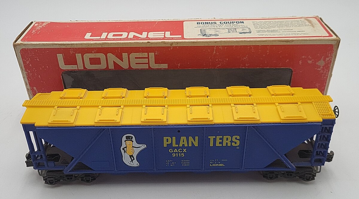 Lionel 6-9115 O Gauge Planters 4-Bay Billboard Hopper EX/Box